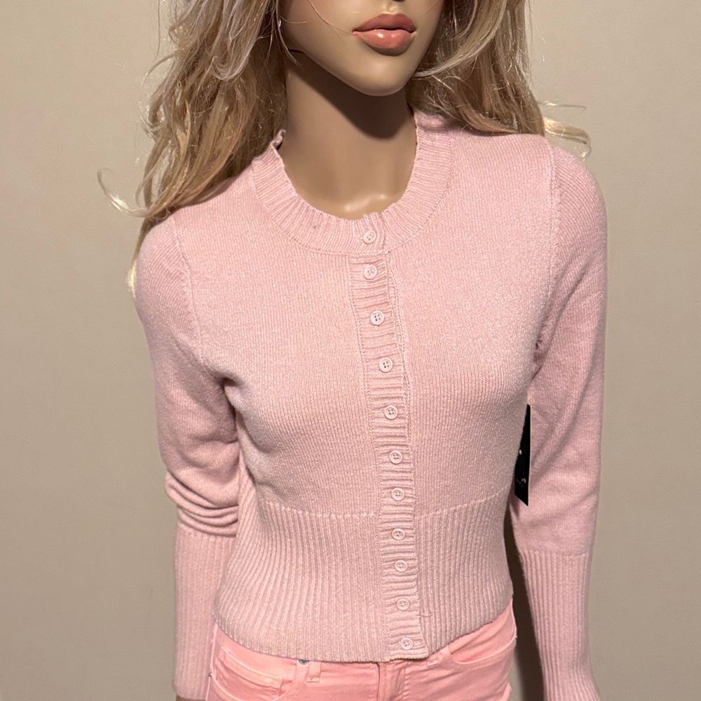 Derek Heart Pink Sweater Cardigan